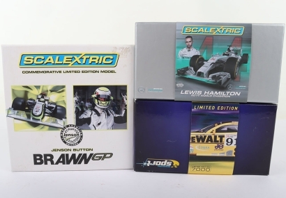 Three Boxed Scalextric Limited Edition Slot Cars