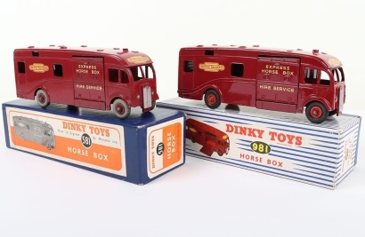 Dinky Toys two boxed British Railways Horse Boxes