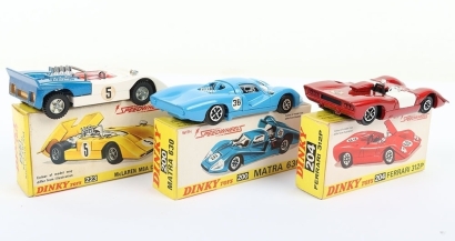 Dinky Toys three boxed Speedwheels Racing cars
