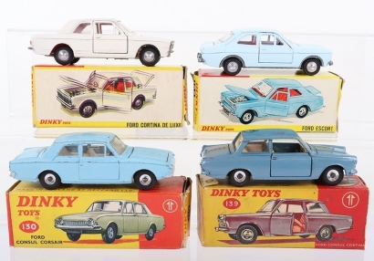 Four Boxed Vintage Dinky Toys Ford Models