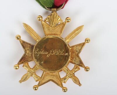 The Extremely Rare and Impressive Attributed 3rd Class Order of the Durrani Empire (Nishan-i-Daulat-i-Durrani) Awarded to Captain J D D Bean 23rd Regiment of Native Infantry - 4