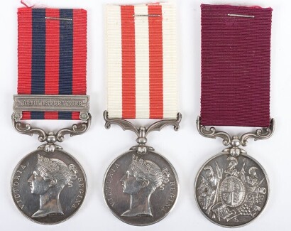 Victorian Long Service Good Conduct Medal Group of 3 to the 6th (Royal Warwickshire) Regiment for Service in India