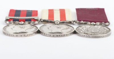 Victorian Long Service Good Conduct Medal Group of 3 to the 6th (Royal Warwickshire) Regiment for Service in India - 6
