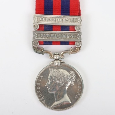 India General Service Medal 1854-95 to the South Wales Borderers for the Third Burmese War,