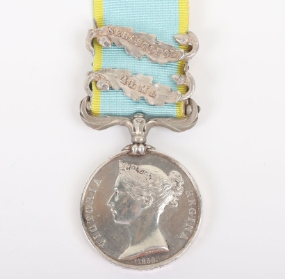 Victorian Crimea 1854-55 Medal to a Recipient in the Rifle Brigade who Died During the Campaign