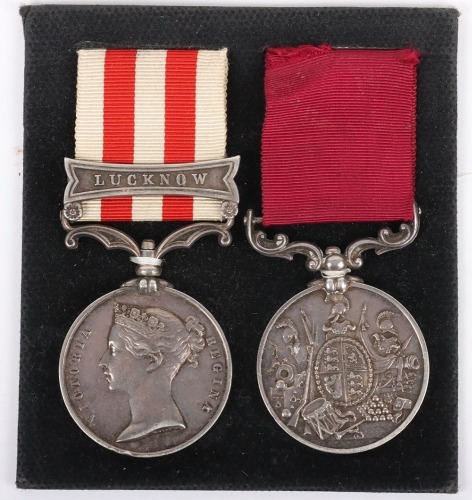 Indian Mutiny and Long Service Good Conduct Medal Pair to the 2nd Dragoon Guards