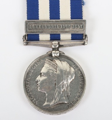 Victorian Egypt & Sudan 1882-89 Medal to a Plumber for the bombardment of Alexandria in 1882