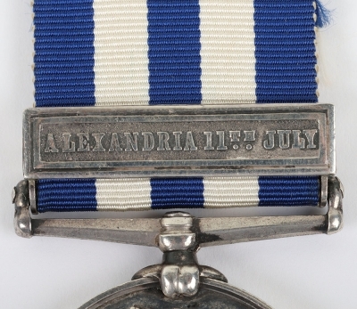 Victorian Egypt & Sudan 1882-89 Medal to a Plumber for the bombardment of Alexandria in 1882 - 2