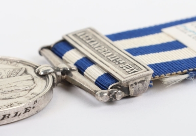 Victorian Egypt & Sudan 1882-89 Medal to a Plumber for the bombardment of Alexandria in 1882 - 3