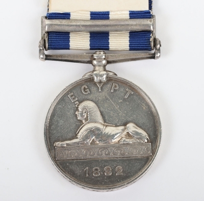Victorian Egypt & Sudan 1882-89 Medal to a Plumber for the bombardment of Alexandria in 1882 - 5