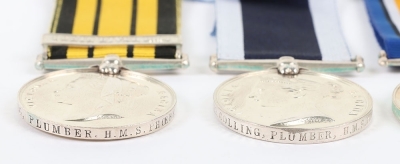 Victorian Benin River Campaign and Great War Long Service Medal Group of 3 to a Plumber in the Royal Navy - 3