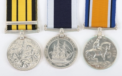 Victorian Benin River Campaign and Great War Long Service Medal Group of 3 to a Plumber in the Royal Navy - 5