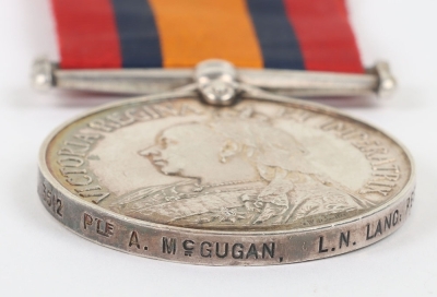 Queens South Africa Medal to the 3rd Battalion The Loyal North Lancashire Regiment - 2