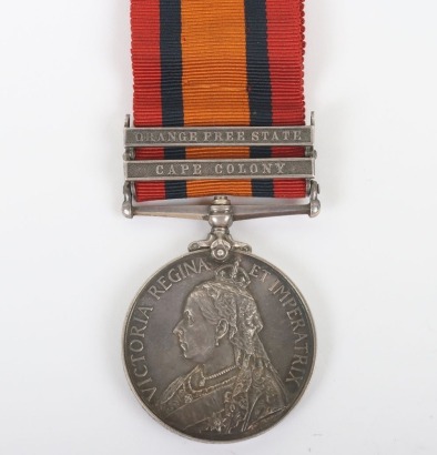 Queens South Africa Medal for the 2nd Boer War to a Recipient in the 3rd Dragoon Guards who Died of Disease in 1901
