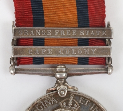 Queens South Africa Medal to a Recipient in the Norfolk Regiment who was Invalided Home - 2