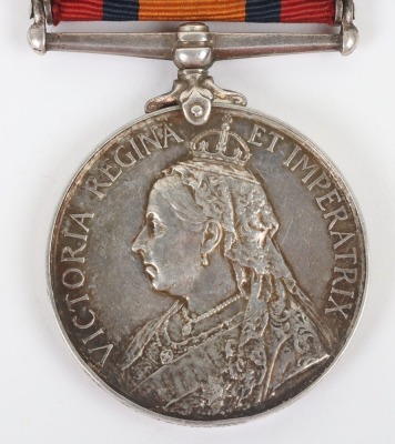 Queens South Africa Medal to a Recipient in the Norfolk Regiment who was Invalided Home - 3