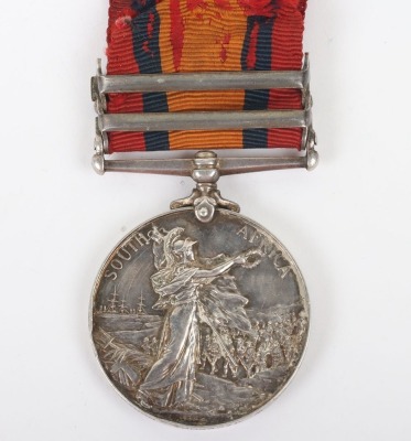 Queens South Africa Medal to a Recipient in the Norfolk Regiment who was Invalided Home - 5