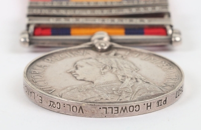 Queens South Africa Medal to the Volunteer Company East Lancashire Regiment - 4