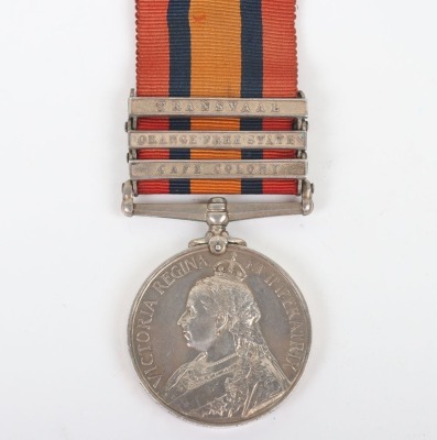 Queens South Africa Medal to the Loyal North Lancashire Regiment