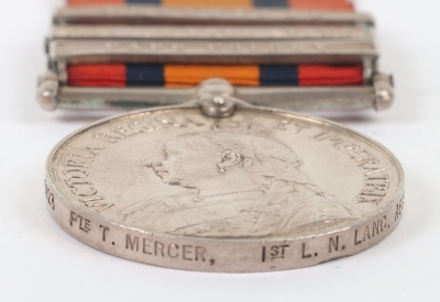 Queens South Africa Medal to the Loyal North Lancashire Regiment - 4