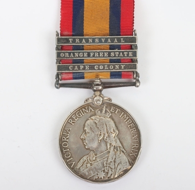 Queens South Africa Medal to the Wiltshire Regiment