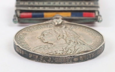 Queens South Africa Medal to the Wiltshire Regiment - 4