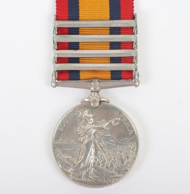 Queens South Africa Medal to a Member of the Imperial Light Infantry who was Wounded in the Action at Spion Kop - 4