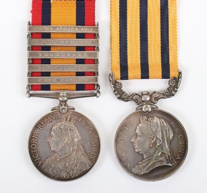 British South Africa Company Rhodesia 1896 and Second Boer War Officers Pair of Medals