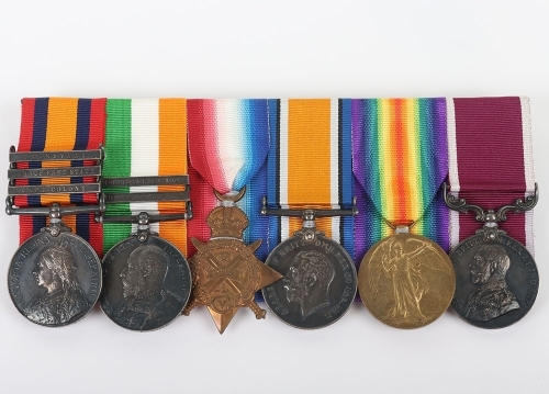 Boer War and WW1 &lsquo;Old Contemptible&rsquo; Medal Group of 6 to the Royal Field Artillery