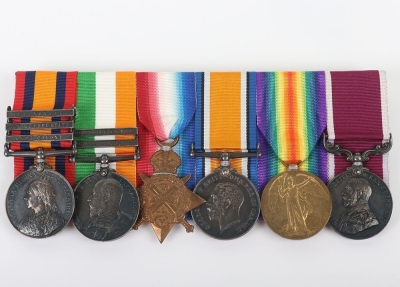 Boer War and WW1 &lsquo;Old Contemptible&rsquo; Medal Group of 6 to the Royal Field Artillery
