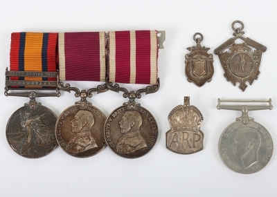 An Interesting Hampshire Regiment Home Service Meritorious Service Medal and Long Service Medal Group of Four Covering Service Over a 40-Year Period - 2