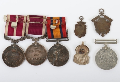An Interesting Hampshire Regiment Home Service Meritorious Service Medal and Long Service Medal Group of Four Covering Service Over a 40-Year Period - 5