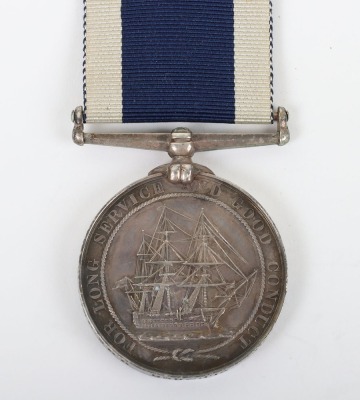 Victorian Navy Long Service and Good Conduct Medal to a Plumber on H.M.S. Hector - 3