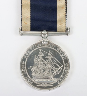 Victorian Navy Long Service and Good Conduct Medal to a Plumber on H.M.S. Asia - 3