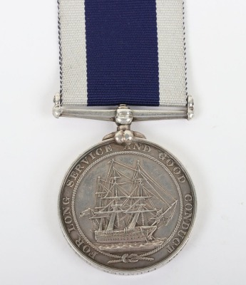 Victorian Navy Long Service and Good Conduct Medal to a Plumber on H.M.S. Revenge - 3