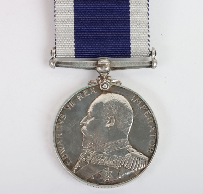 Edwardian Navy Long Service and Good Conduct Medal to a Plumber on H.M.S. Commonwealth
