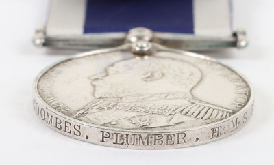Edwardian Navy Long Service and Good Conduct Medal to a Plumber on H.M.S. Commonwealth - 2