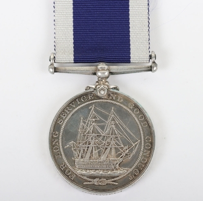Edwardian Navy Long Service and Good Conduct Medal to a Plumber on H.M.S. Commonwealth - 3