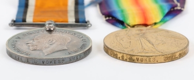 Great War August 1916 Battle of the Somme Casualty Medal Pair and Memorial Plaque to the Sussex Yeomanry - 3