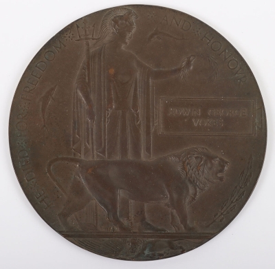 Great War August 1916 Battle of the Somme Casualty Medal Pair and Memorial Plaque to the Sussex Yeomanry - 5