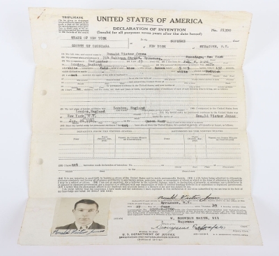 WW2 British Campaign Medals of Ronald Victor Jones who After WW2 Emigrated to the USA on the RMS Queen Mary, Later Joining the US Army Before Deserting and Being Discharged From the US Army for Bad Conduct - 9