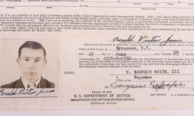 WW2 British Campaign Medals of Ronald Victor Jones who After WW2 Emigrated to the USA on the RMS Queen Mary, Later Joining the US Army Before Deserting and Being Discharged From the US Army for Bad Conduct - 10