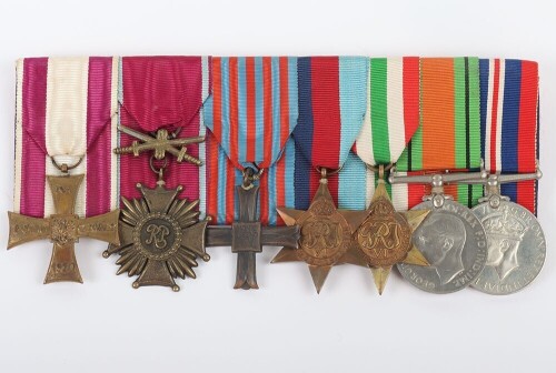 WW2 Polish Cross of Valour and Monte Cassino Medal Group of Seven
