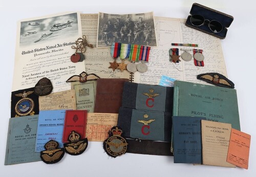 WW2 Royal Air Force No202 Squadron Medal and Log Book Grouping