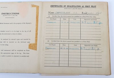 WW2 Royal Air Force No202 Squadron Medal and Log Book Grouping - 13