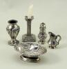 Five pieces of English miniature Silver, late 19th early 20th century,