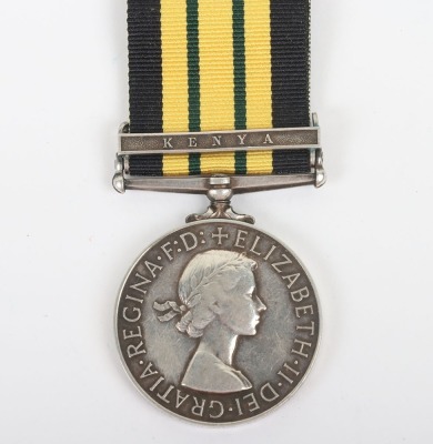 An Africa General Service Medal to a Warder for the Mau Mau Uprising