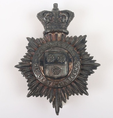 Victorian 2nd Hampshire Rifle Volunteers Officers Cross / Pouch Belt Plate