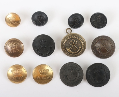 Isle of Wight Newport Loyal Volunteers Tunic Buttons 1794-1808