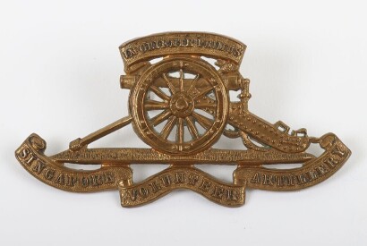 Scarce Singapore Volunteer Artillery Cap Badge